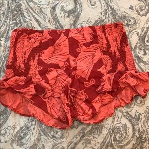 Ruched Sides Floral Shorts from Free People